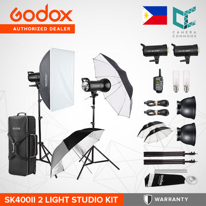 Godox SK400II Studio Flash Monolight (2-Light Studio Kit) Photography Lighting