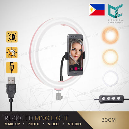 CLEARANCE Ring Light RL30 Pink 30cm