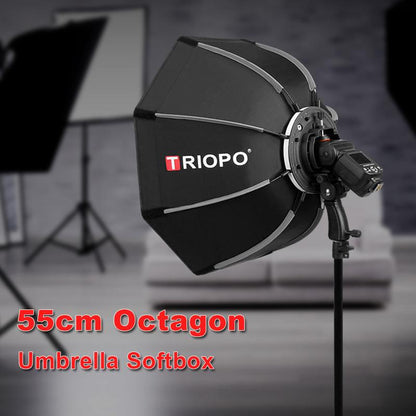 Triopo 55cm Softbox with Handle Octagon Portable Umbrella for Studio Video Photography