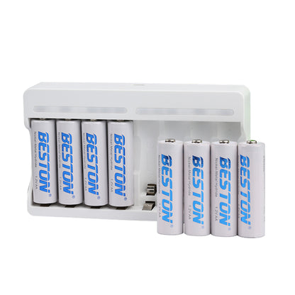 Beston C9010 8 Channel Smart Fast AA and AAA Rechargeable Battery Charger