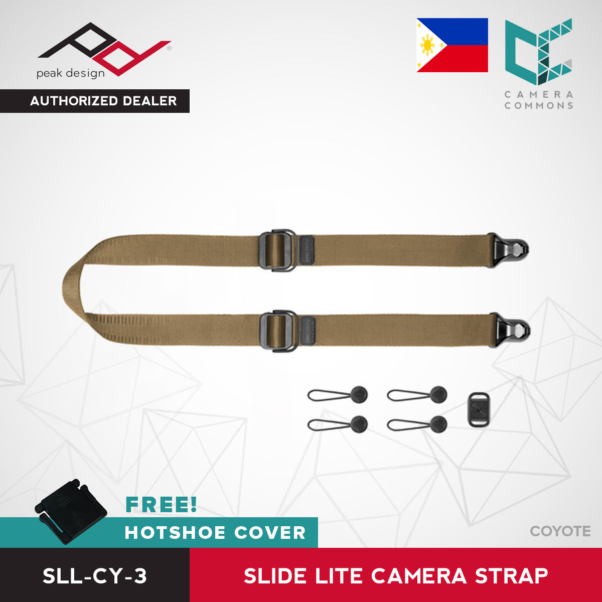 Peak Design Slide Lite Camera Strap SlideLite Ash Black Midnight Sage Coyote