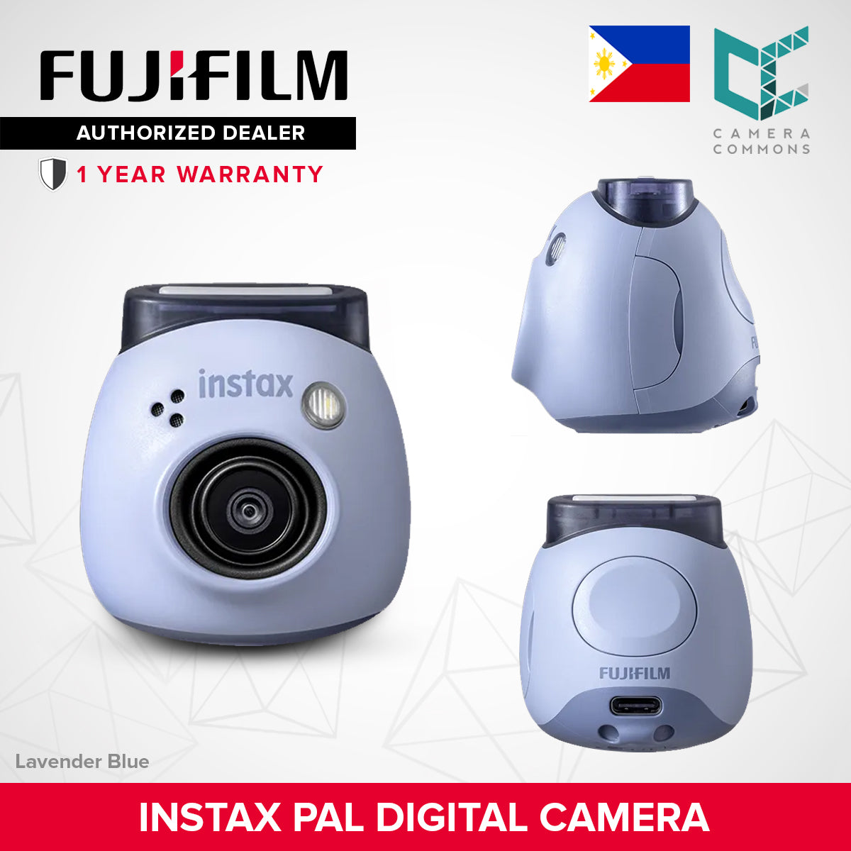 FUJIFILM Instax Pal Digital Camera Only with Detachable Ring Wide Angle Small Tiny Size Bluetooth to App