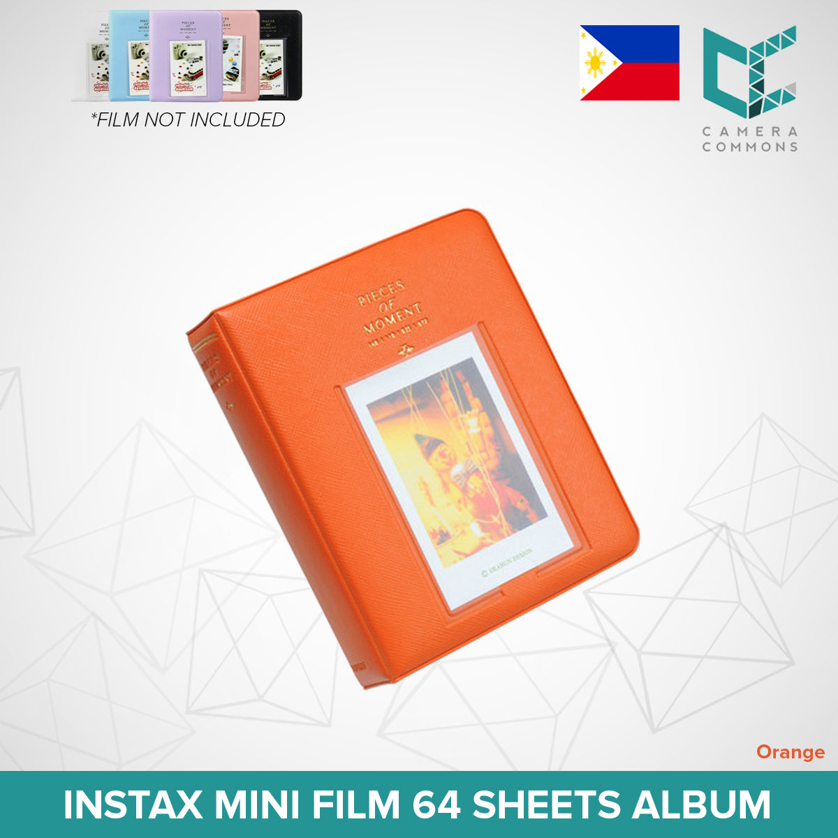 Photo Album Pieces of Moment/Memories 64 Pockets Slots Plain Color for Fujifilm Instax Mini Film