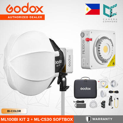Godox ML100Bi Bi-Color Portable LED Light Power Bank Holder V-Mount Grip Kit ML100