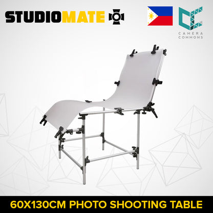 CLEARANCE STUDIOMATE Photo Shooting Table for Product Shoots Aluminum Alloy (100x200cm, 60x130cm)