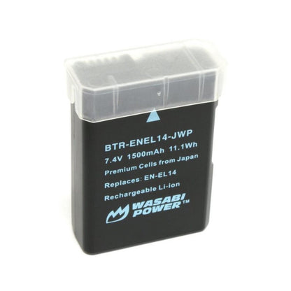 Wasabi Power EN-EL14 1pc Rechargeable Battery for Nikon Cameras ENEL14