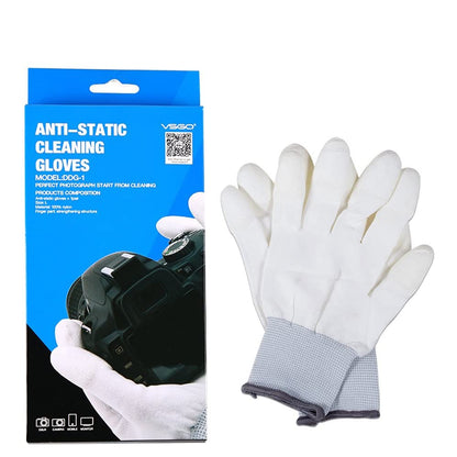 VSGO DDG-1 Professional Anti-Static Cleaning White Gloves Dust-Free for Camera Sensor Cleaning