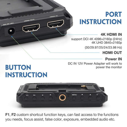 FEELWORLD Master MA5 5 inch Camera Monitor 4K HDMI 8V DC In/Out Full HD IPS Video Assist for DSLR