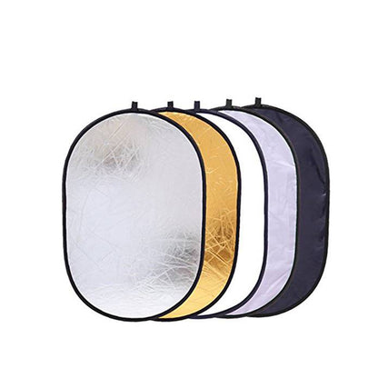Godox RT-05 39 * 59 100 x 150cm 5 in 1 Portable Collapsible Light Oval Photography Photo Reflector for Studio Flash Photography