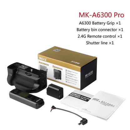 MEIKE MK-A6300 Pro Battery Grip 2.4G Wireless Remote Control for Sony A6300 A6000
