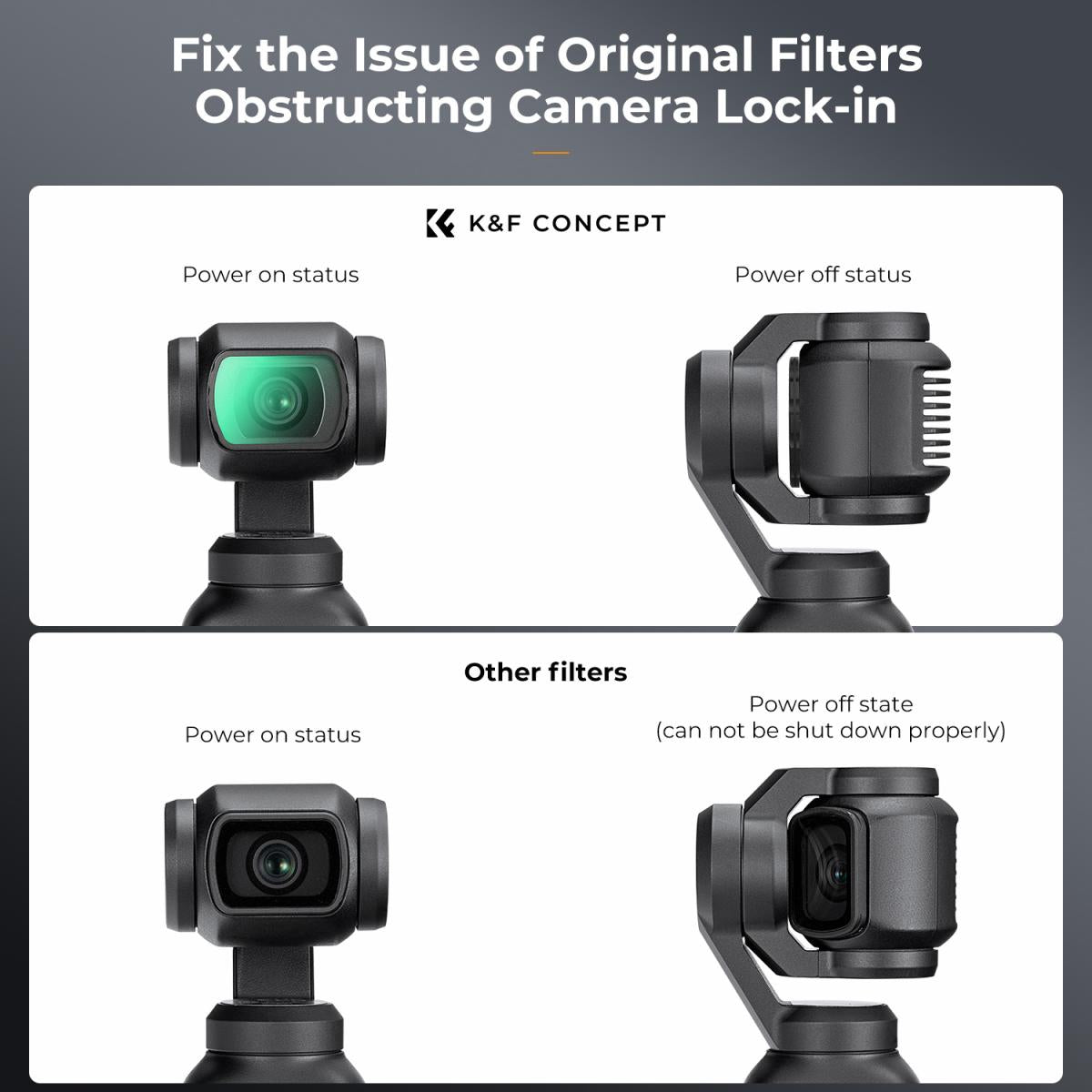 CLEARANCE KF FILTERS DJI Osmo Pocket 3Ã¯Â¼Âmutifuncational 1/4 black mist) HD, Greencoat, waterproof, anti-scratch CONCEPT
