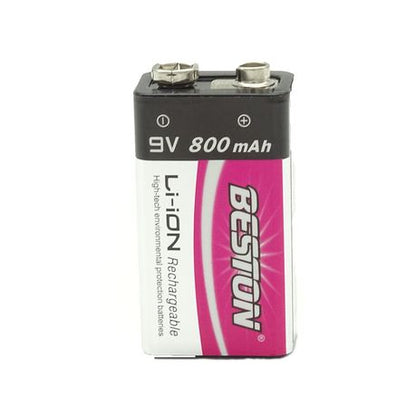 Beston 800mAh 9V Rechargeable Lithium Li-ion Battery 1pc / 2pcs