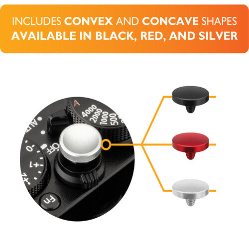 STUDIOMATE Soft Shutter Release Button Set Plain Black Red Silver Accessories for Fujifilm Mirrorless Camera