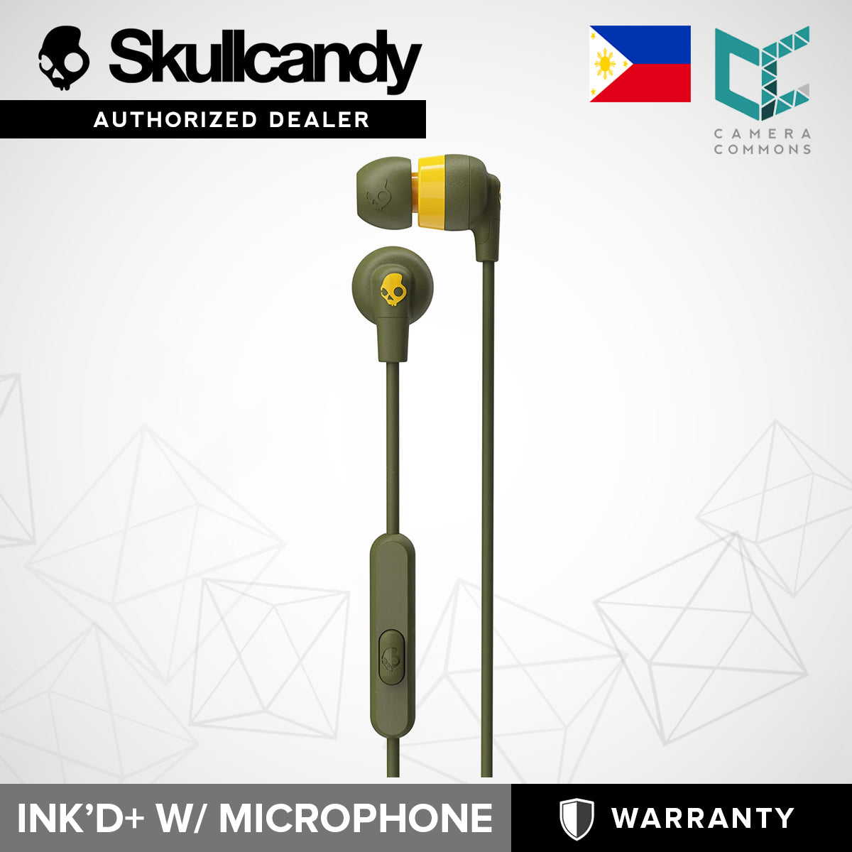 SkullCandy Ink'D+ Wired In-Ear Earbuds with Microphone Headphone Earphone InkD Plus