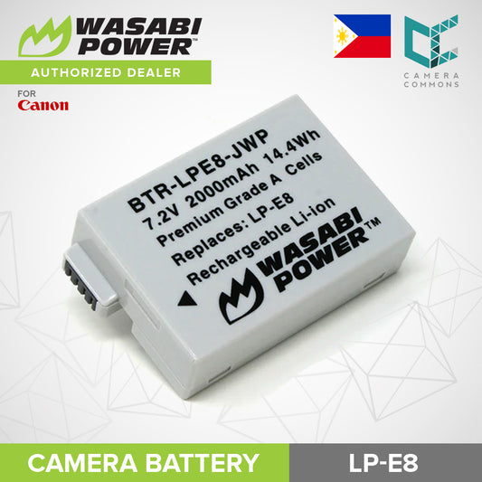 Wasabi Power LP-E8 1pc Rechargeable Battery for Canon Cameras LPE8