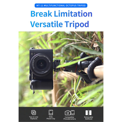 Ulanzi MT-11 Multifunctional Octopus Tripod Single-Action Ball Head Camera Accessories