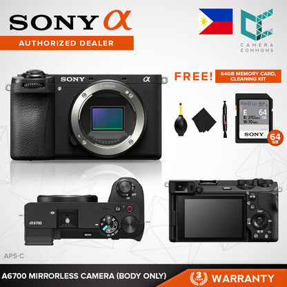 Sony a6700 ILCE-6700 Mirrorless Camera APS-C UHD 4K 120p 5-Axis Image Stabilization Real-Time Tracking AF