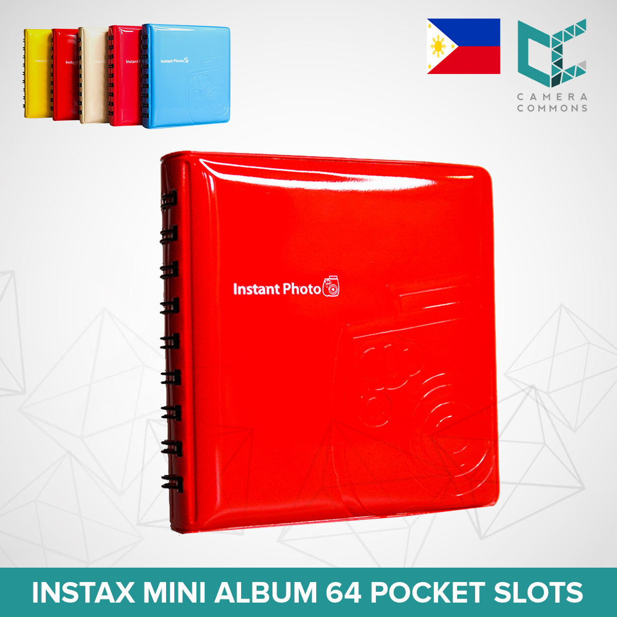 64 Pocket Slots Sheets Ring Bound Bind Photo Album for Fujifilm Instax Mini Films Pockets