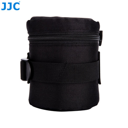 JJC Lens Pouch – Compact Padded Camera Lens Case with Belt Loop, Secure Velcro Flap & Zipper Top
