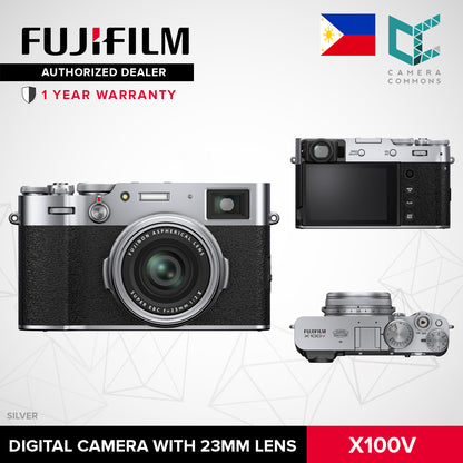 FUJIFILM X100V Digital Camera with Fujinon 23mm f2 Lens 4K Video Recording APS-C 5th Gen X100 Series