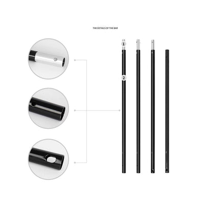 Background Stand 2.4 x 3m / 7.8 x 10ft with Carrying Bag Photography Video Studio Adjustable Backdrop Support