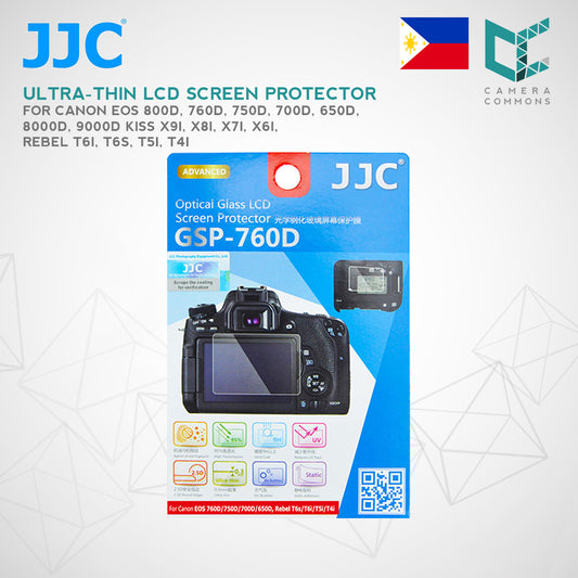 JJC Ultra-thin LCD Screen Protector for CANON EOS 800D, 760D, 750D, 700D, 650D, 8000D, 9000D Kiss X9i, X8i, X7i, X6i Rebel T6i, T6s, T5i, T4i (GSP-760D)