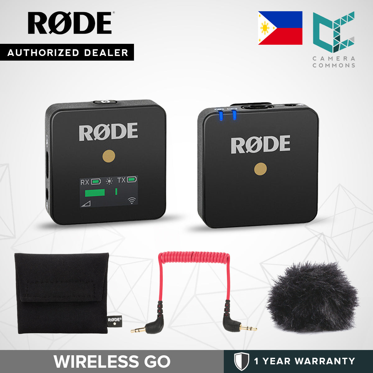 Rode Wireless GO Compact Digital Wireless Microphone Audio System 2.4 GHz