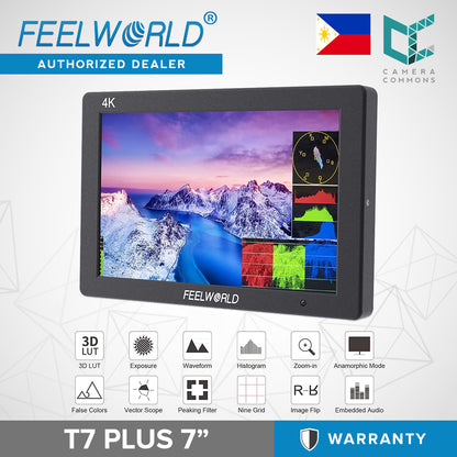 FEELWORLD T7 Plus 7" IPS On-Camera Monitor with 3D LUT Waveform and Vectorscope