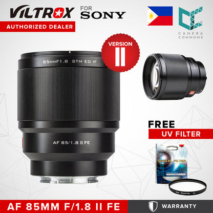 Viltrox AF 85mm f/1.8 II Version 2 Lens for Sony FE E-Mount Autofocus Prime Lens V1 V2