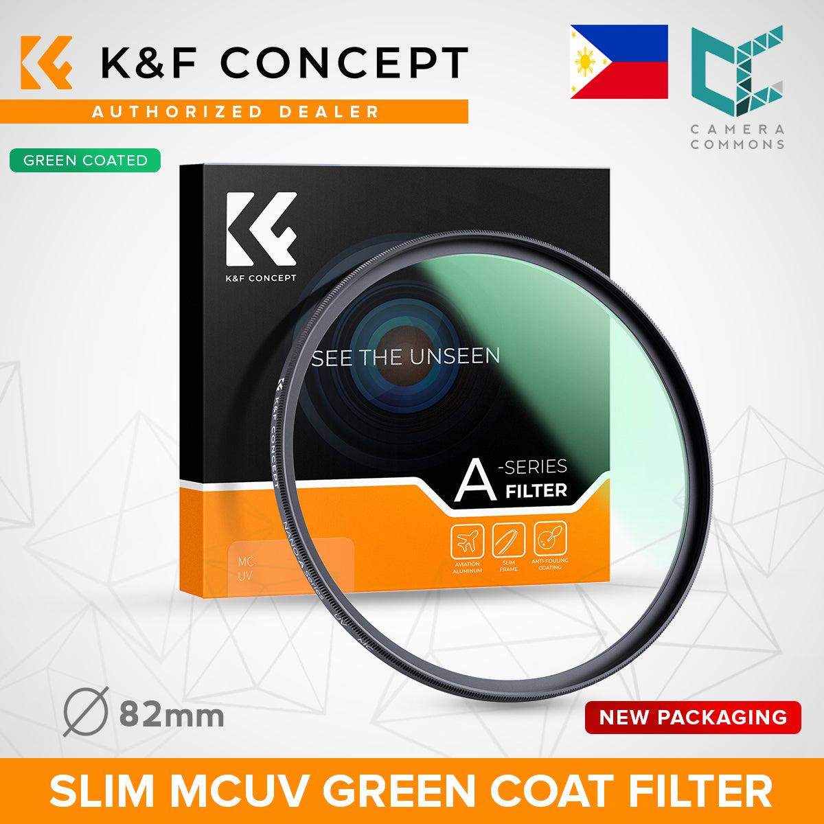 CLEARANCE KF FILTER UV FILTER, SLIM GREEN MULTICOATED 52MM