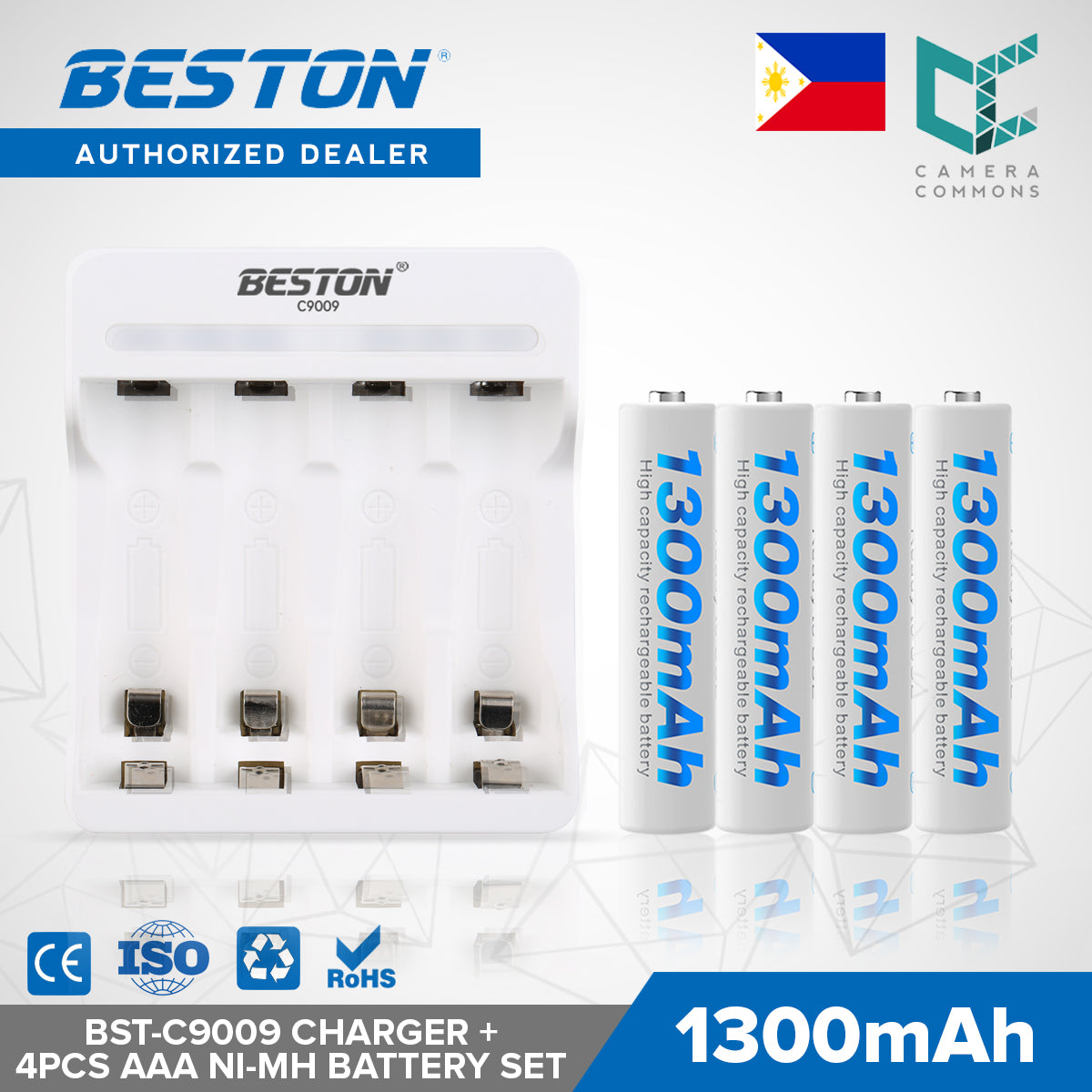 Beston SET C9009 Charger + AA AAA Nimh Battery 1200mah 1300mah 3000mah 3300mah