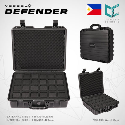 VESSEL Watch Case Organizer Storage Hard Cases with Foam for Watches