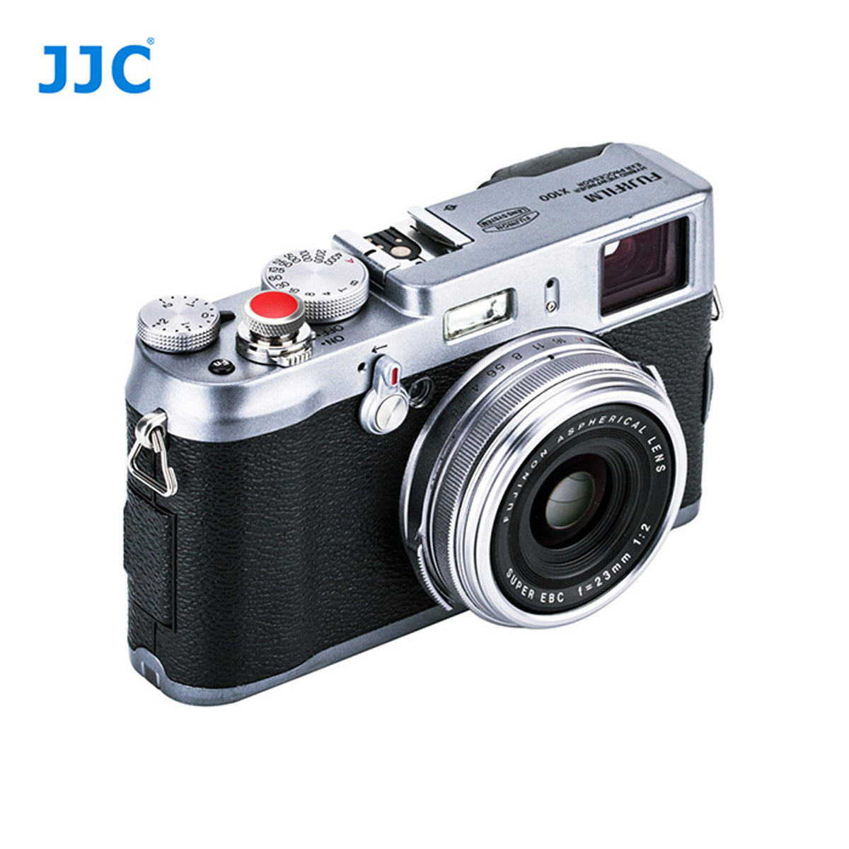 JJC SRB Deluxe Shutter Button Grey-Red / Soft Shutter Release (SRB-GR RED)