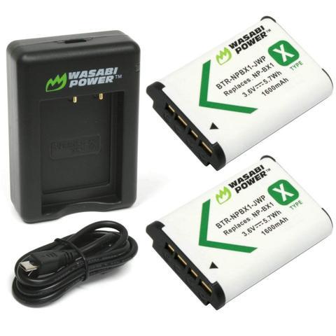 Wasabi Power NP-BX1 Dual Kit Battery Charger for Sony Cameras NPBX1