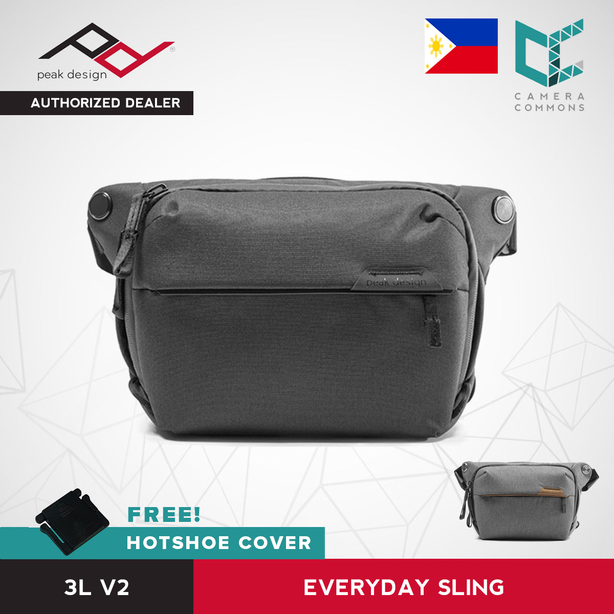 Peak Design Everyday Sling v2 3L Ash Black Version 2