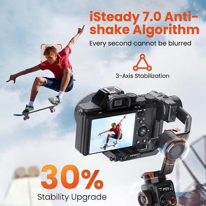 Hohem iSteady MT2 Camera Smartphone Action Cam Stabilizer 4-in-1 Vertical Mode 17H Battery