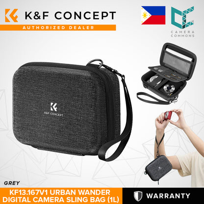 K&F Concept Urban Wander 1L Small Sling Bag for Digital Camera Accessories Waterproof Lightweight