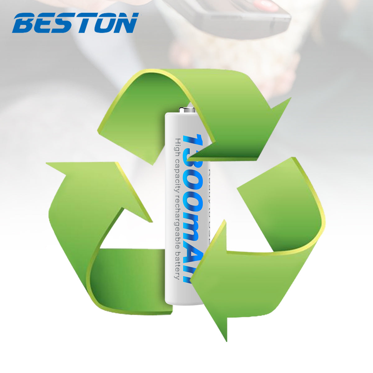 Beston 1300mAh Rechargeable Battery NiMH AAA 1.2V High Capacity 1pc 2pcs 4pcs 8pcs 12pcs