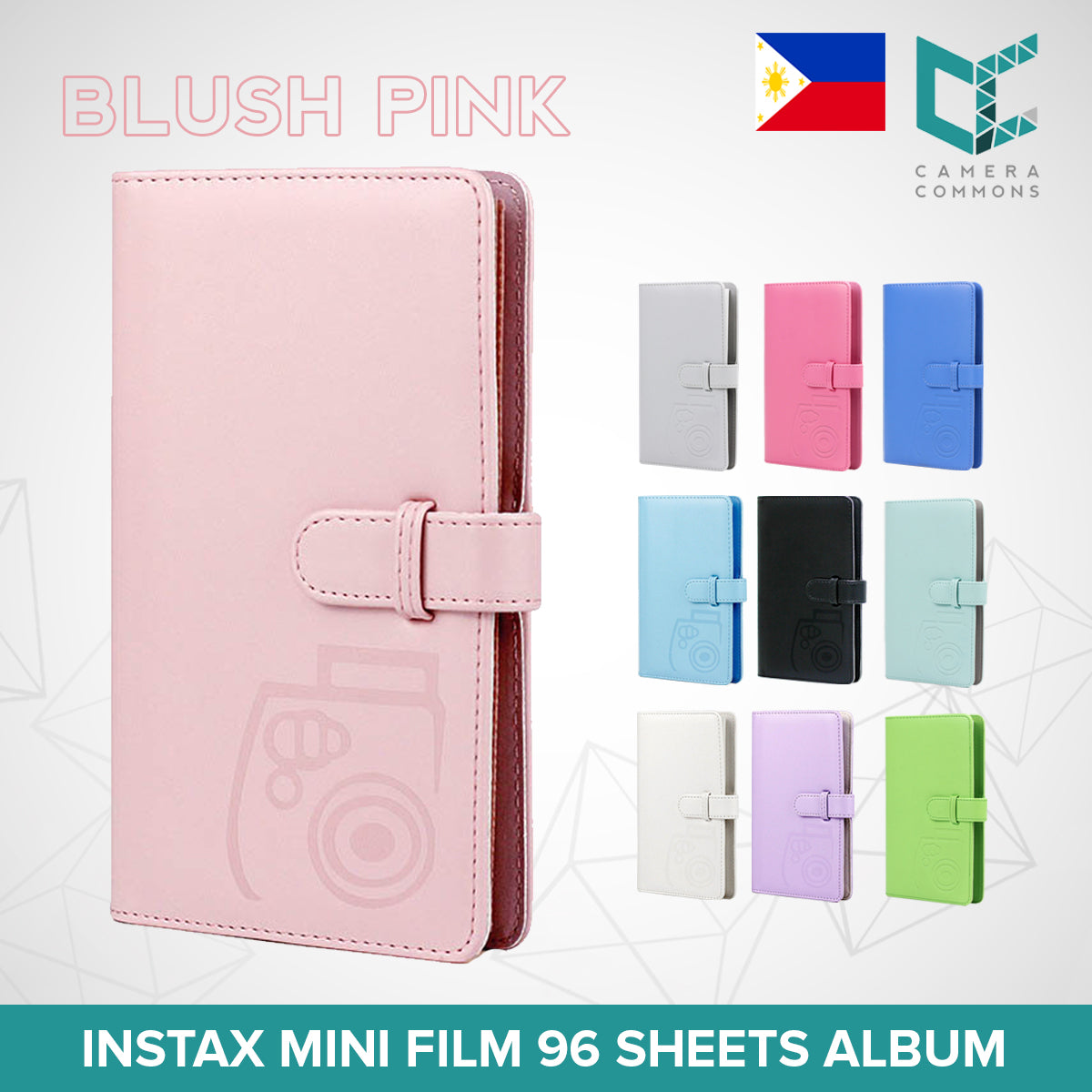 Photo Album 96 Pockets Slots Plain Colors for Fujifilm Instax Mini Film
