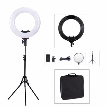 R48B 18 inches Ring Light Dual Color Tone Photographic Lighting for Photo Video Studio Vlog Beauty Photography Lamp