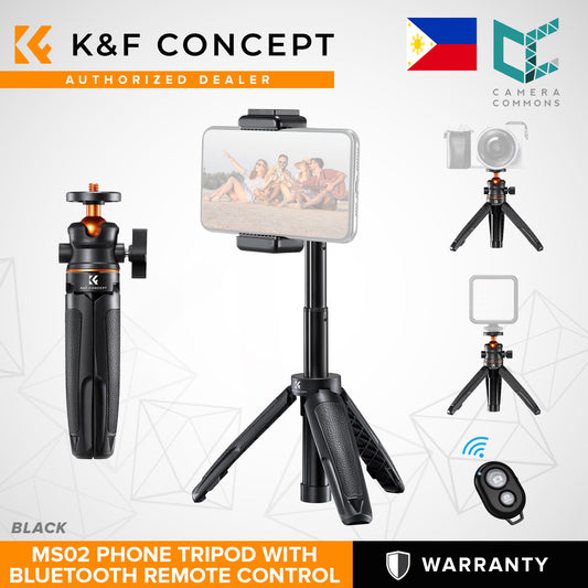 K&F Concept MS02 MS09 13.4'' 34cm Phone Tripod Desktop Stand Selfie Stick with Bluetooth Remote Control