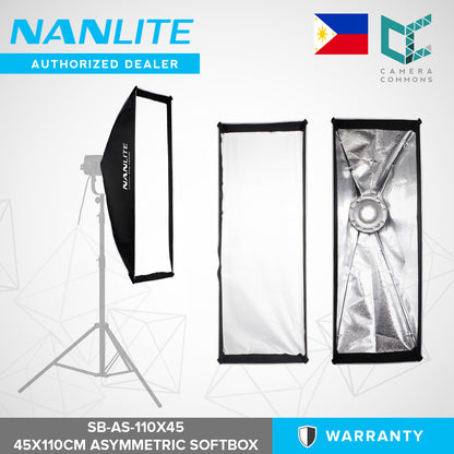 Nanlite 45x110cm Asymmetrical Stripbank Softbox with Bowens Mount SB-AS-110X45