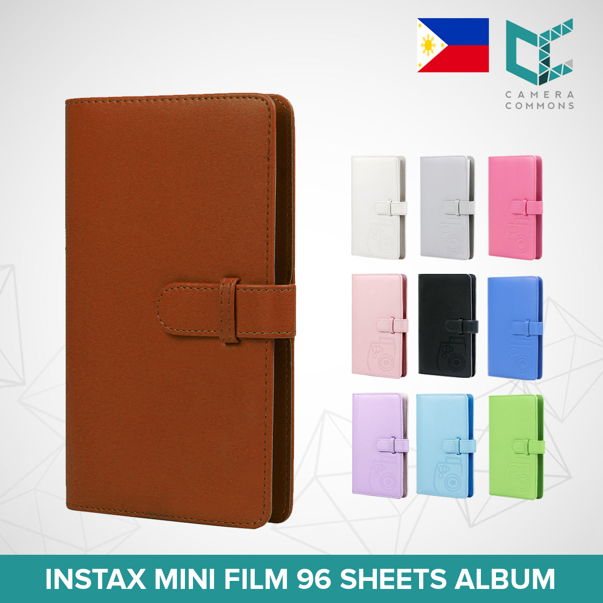 Photo Album 96 Pockets Slots Plain Colors for Fujifilm Instax Mini Film