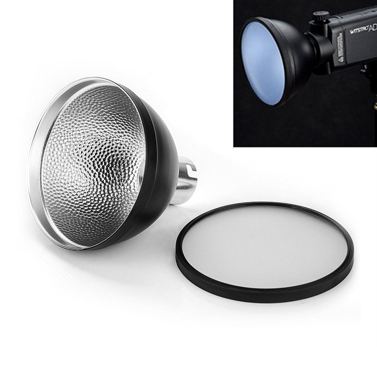 Godox AD-S2 4.7 Standard Bowl Reflector with Soft Diffuser for AD360 and AD200 Bare-Bulb Heads ADS2