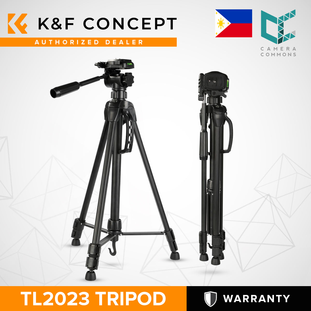 K&F Concept TL2023 Lightweight DSLR Mirrorless Camcorder Camera Aluminum Travel Professional Tripod - KF09.049