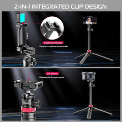 Ulanzi MT-44 Extendable Phone Vlogging Portable Stand Mini Tripod 146cm Selfie Stick 2502