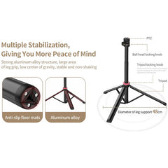 Ulanzi MT-79 Portable Aluminum Light Stand Monopod Tripod 39-207cm Retractable Length MT79 T075GBB1