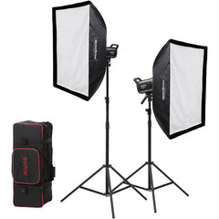 Godox SL60IID Daylight LED Video Light (2-Light Studio Kit) Photography Lighting Set