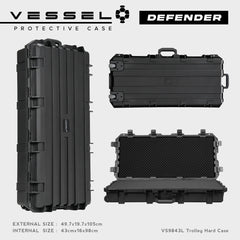 VESSEL DEFENDER VS9843L Portable Large Trolley Hard Case for Photography Heavy Equipment Instruments