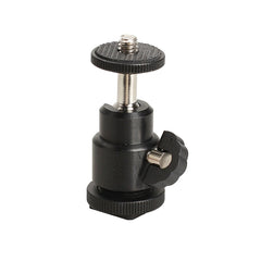 STUDIOMATE SM46 Mini Ballhead Camera Mount with Hotshoe and  1/4" Screw Mount for Tripod 360 Swivel